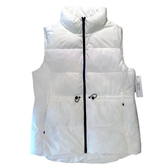 Calvin Klein Jackets & Blazers - SOLD—Calvin Klein Performance White Quilted Puffer Vest Size Medium